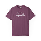 Brown t-shirt with 'FUCK CANCER' text on a white background