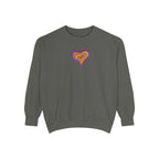 Colorful Heart Sweatshirt- Heart Fleece Sweatshirt- Loungewear