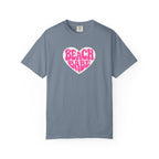 Beach Babe T-Shirt — Hot Pink on light Pink Heart  Summer Tee