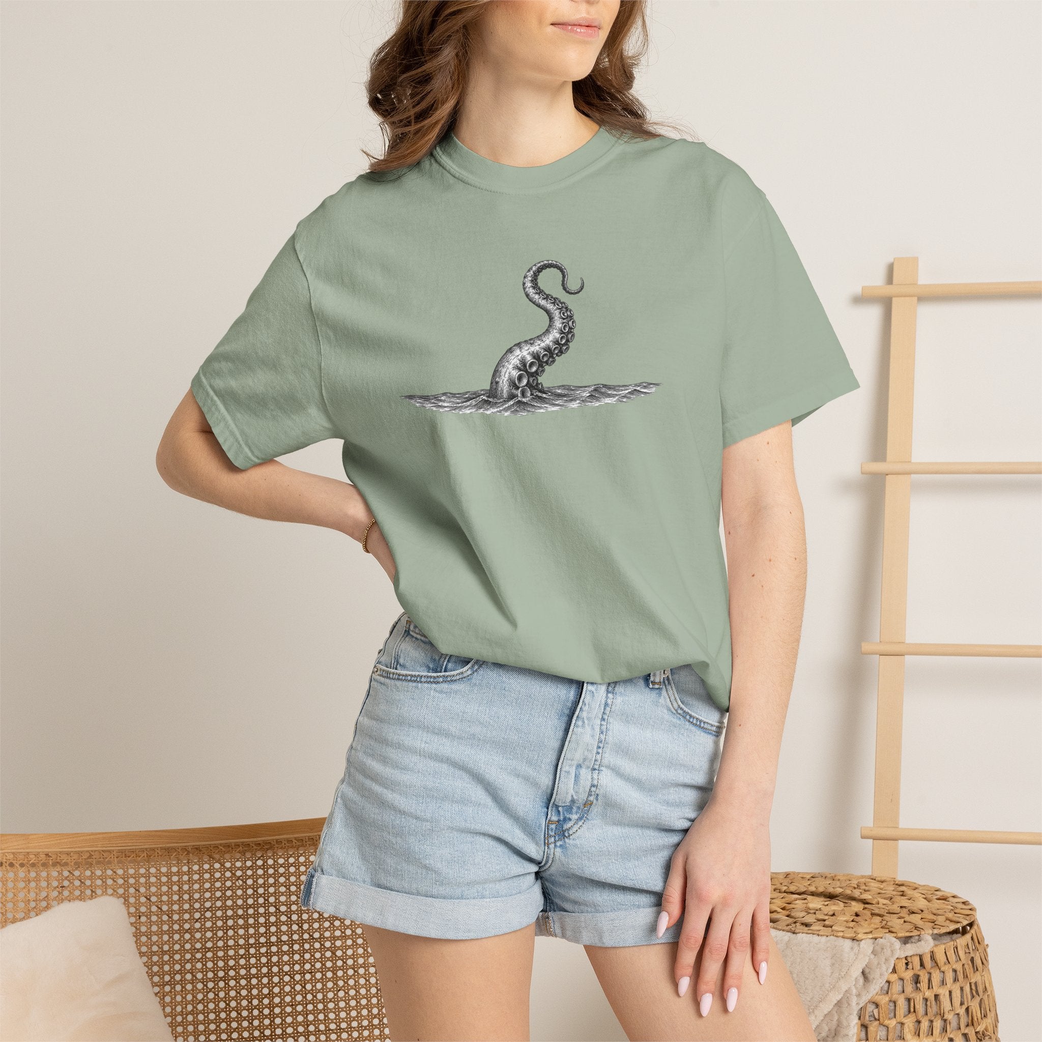 Octopus Tentacle Graphic T-Shirt- Ocean Life Tshirts