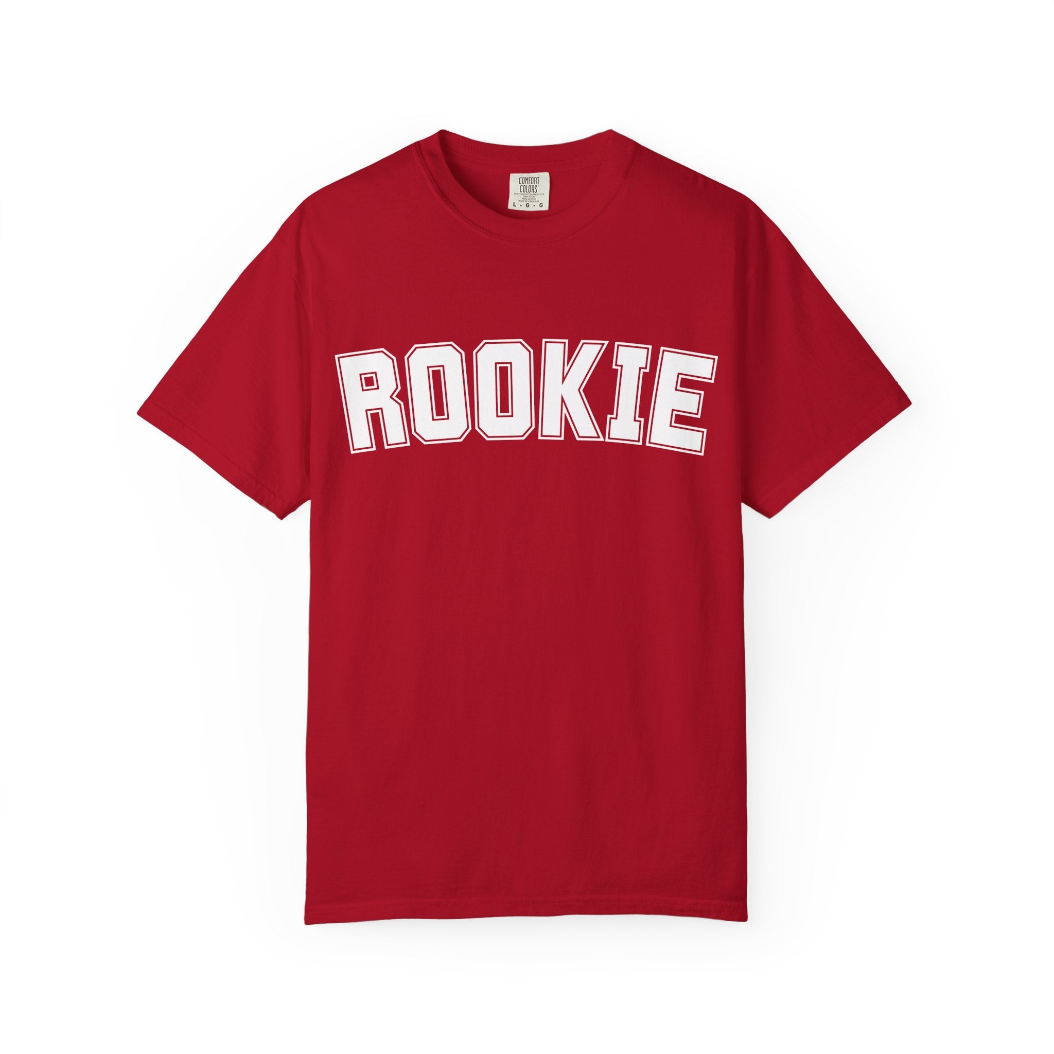 Rookie 01 Tshirt — Athletic Letterman Graphic T-Shirt