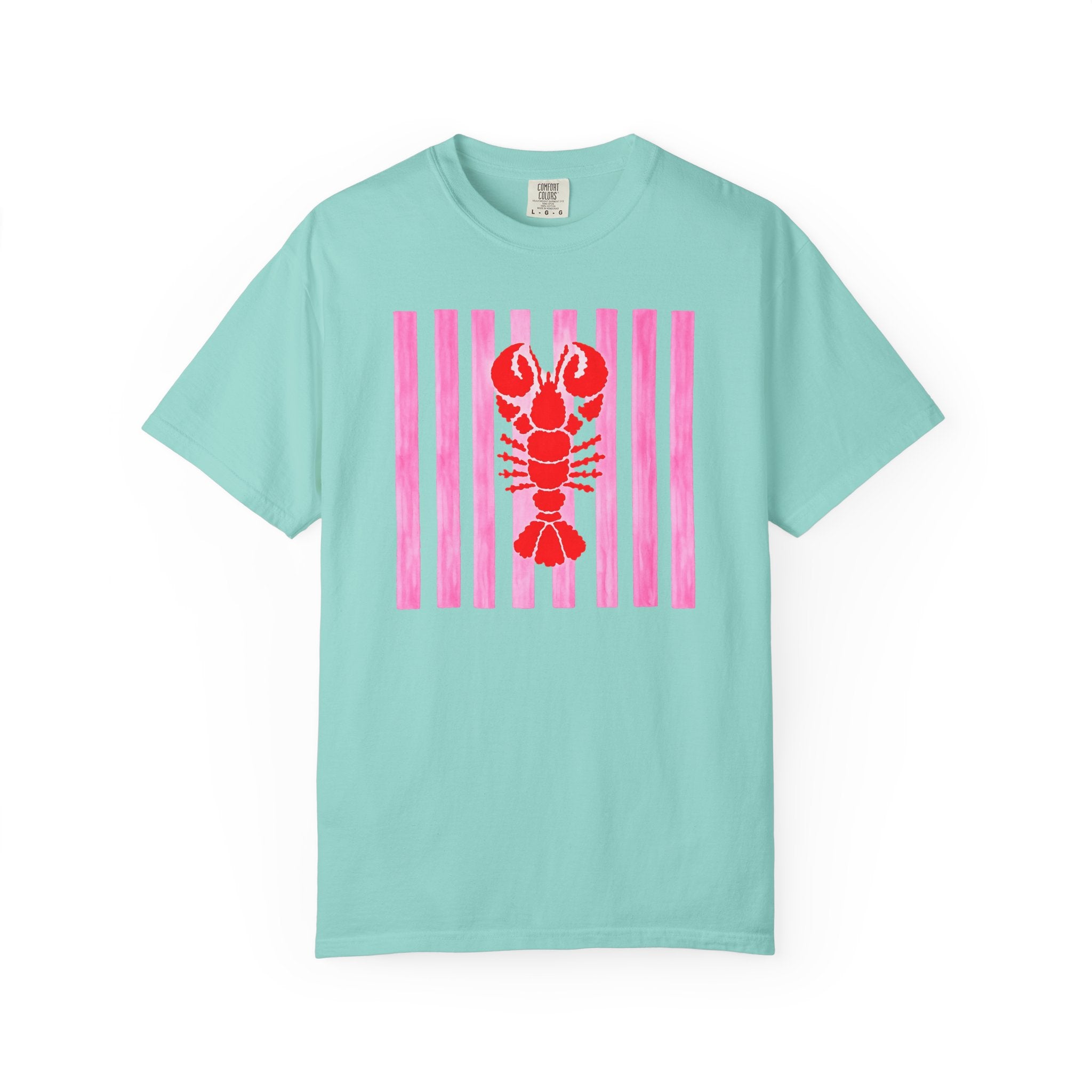 Lobster Stripe T-Shirt — Womens Graphic T Shirt