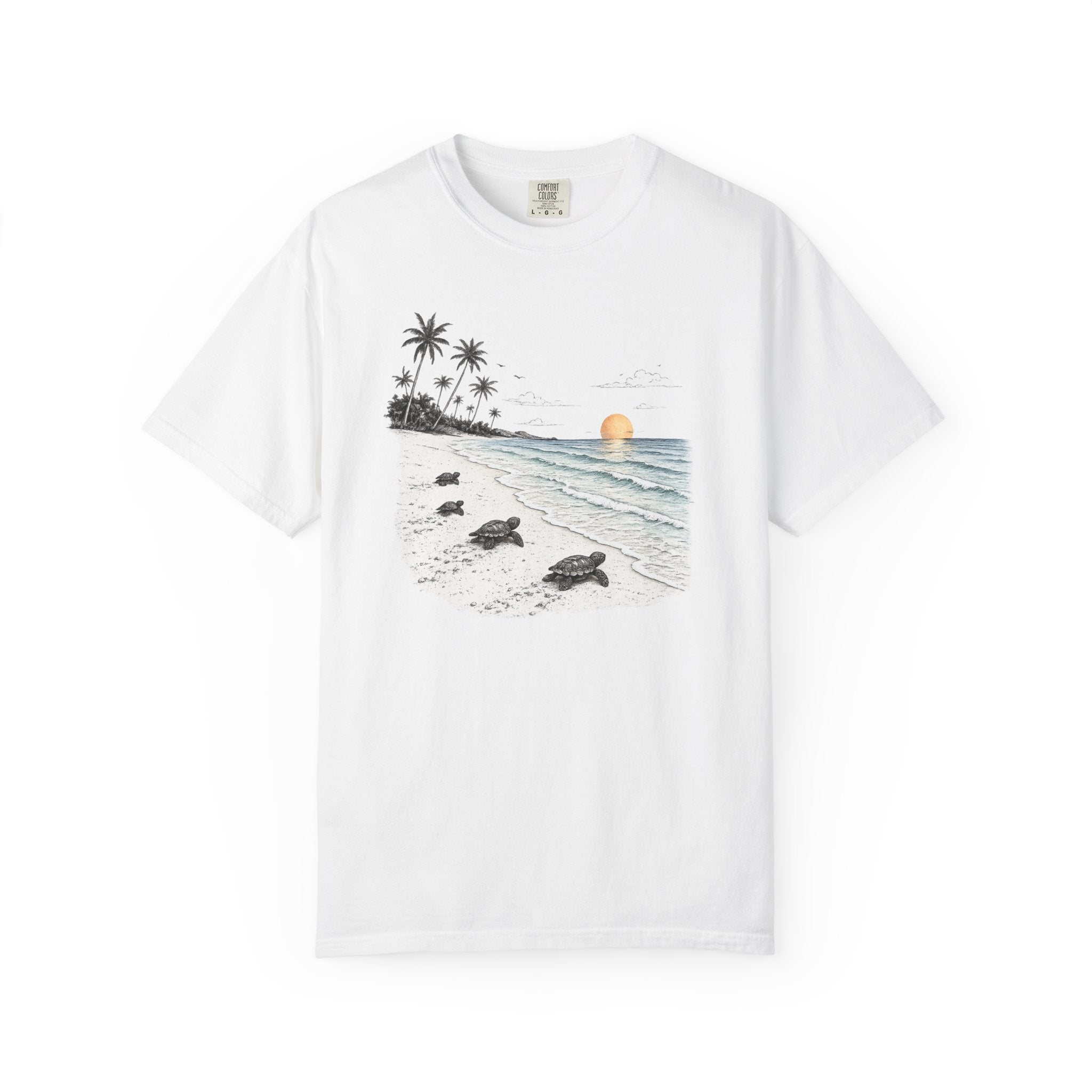 Turtles on the Beach T-Shirt- Turtles Graphic Tshirt