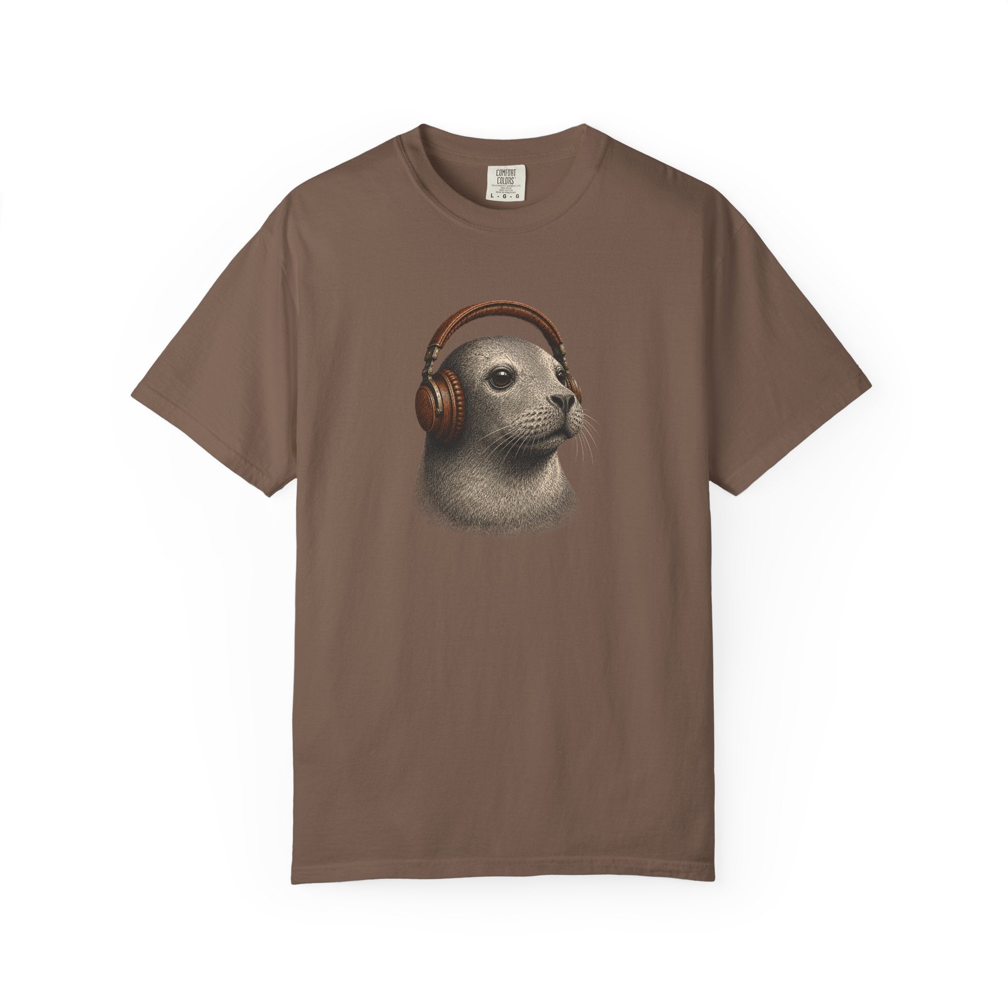 Seal with Headphones T-Shirt — Cute Ocean Animal Graphic Tee