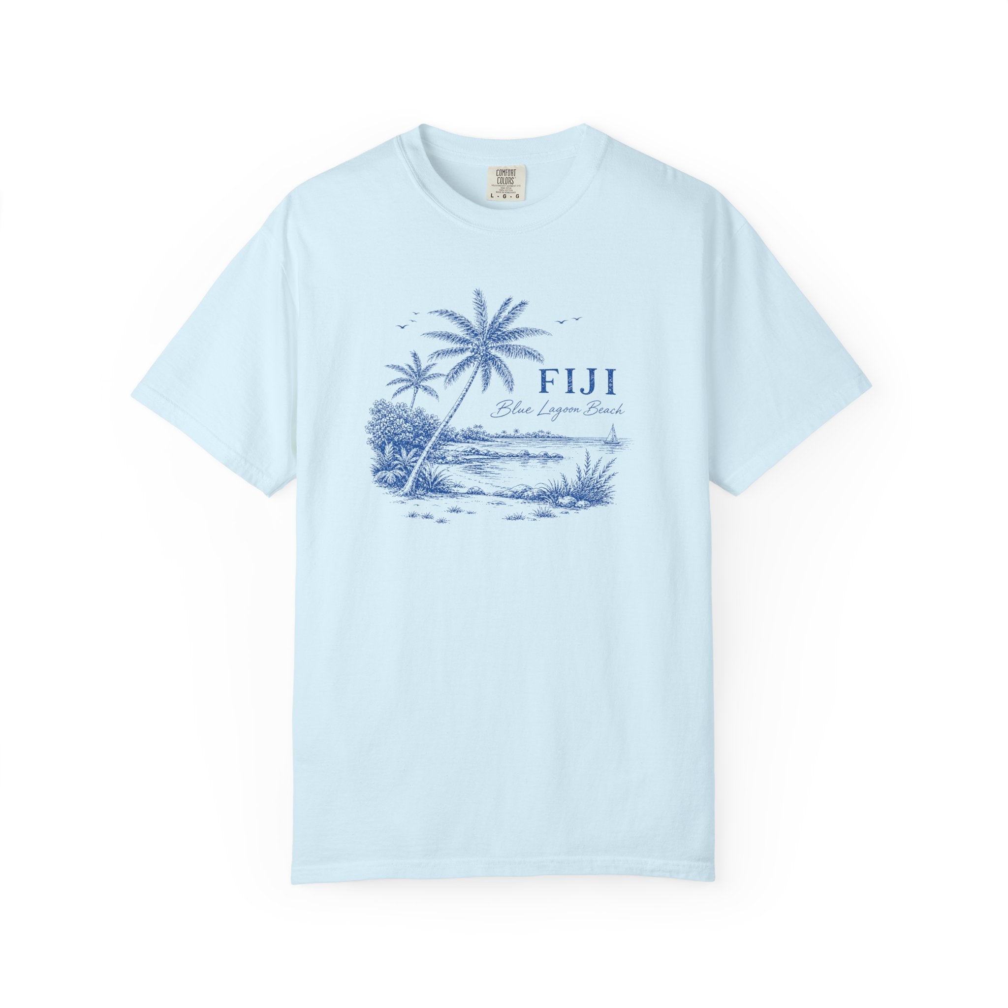 Fiji Island Palm Beach T-Shirt — Tropical Fiji Graphic Tee