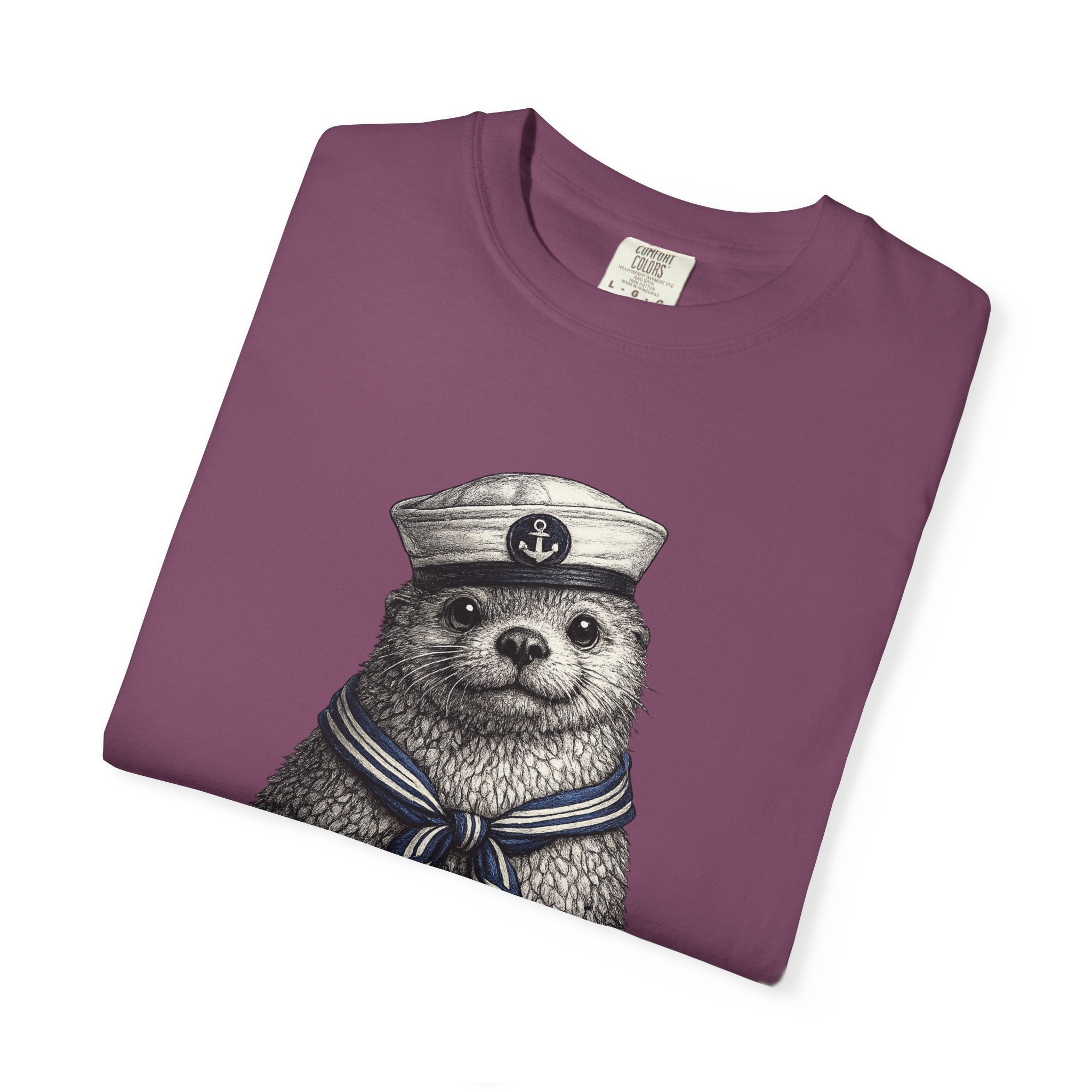 Otter Sailor Graphic T-Shirt — Cute Otter Animal Tee