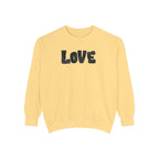 Love Graphic Sweatshirt — Sweatshirt with love and a Heart on the Back