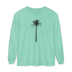 Palm Tree Long Sleeve T-Shirt — Minimal Tropical Graphic Tee
