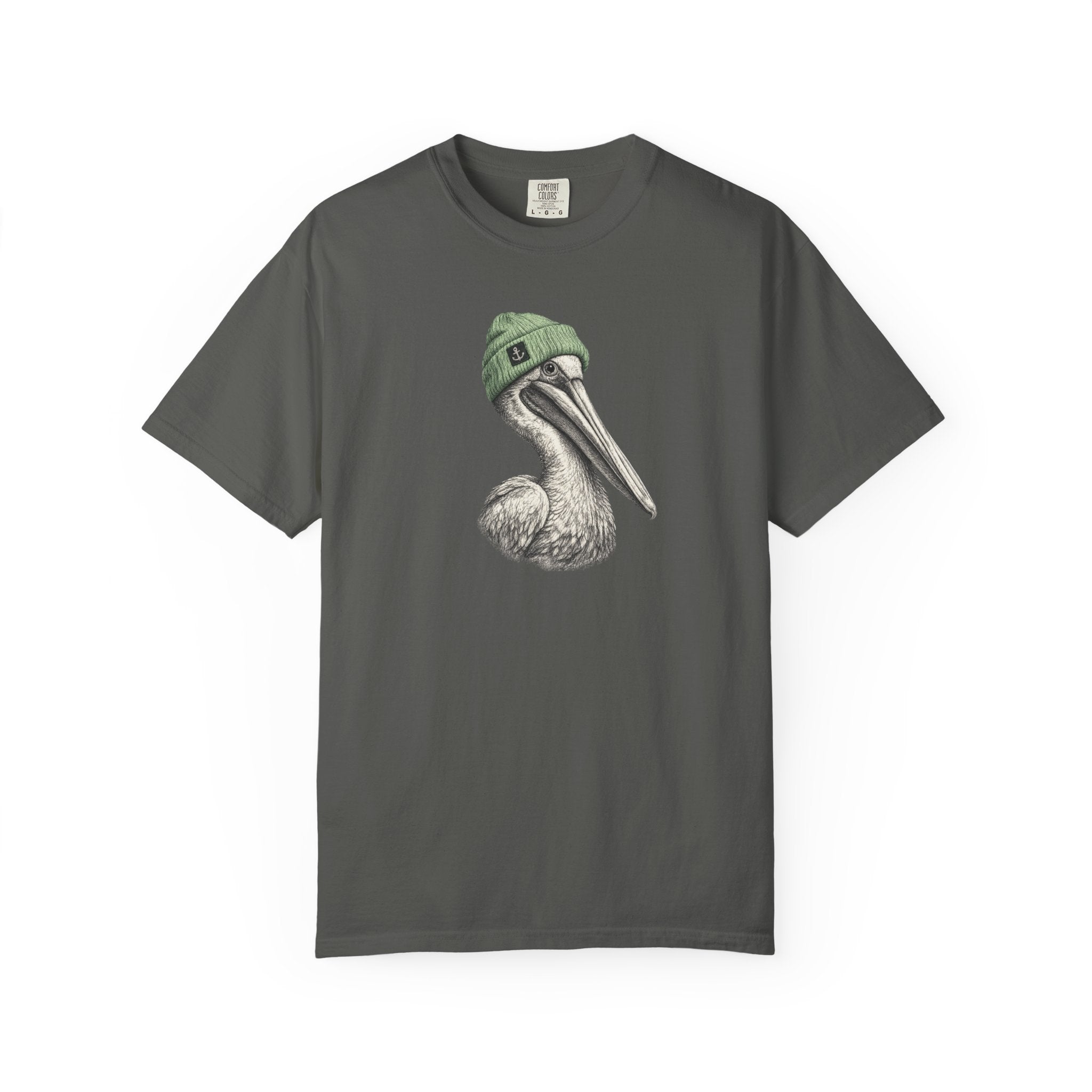 Pelican with Beanie T-Shirt — Ocean Life Graphic Tshirt