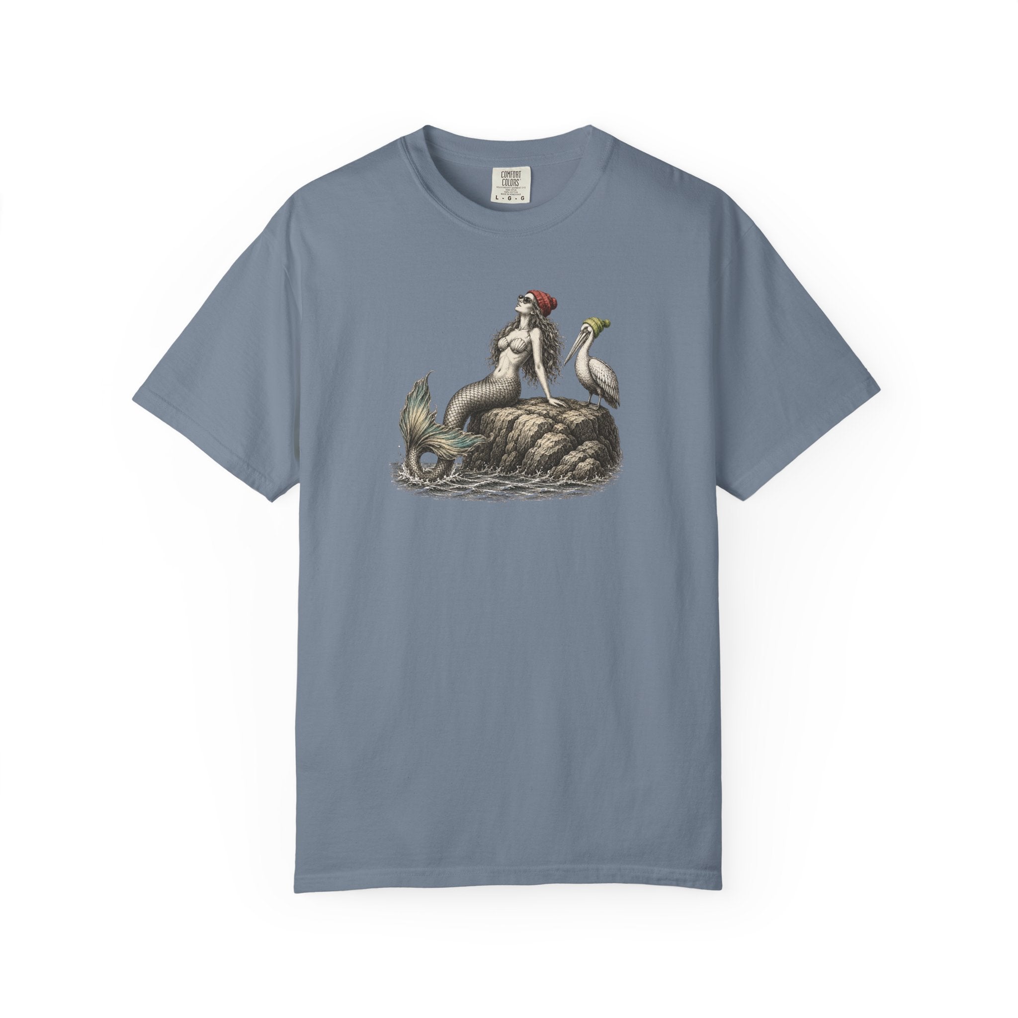 Mermaid & Pelican Graphic T-Shirt — Mermaid Ocean Graphic Tee