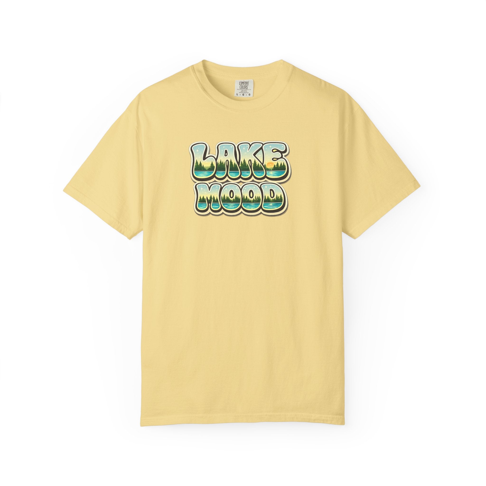 Lake Mood T-Shirt — Retro Bubble Letter Graphic Tee