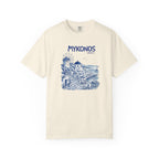 Mykonos Greece Vintage Sketch T-Shirt- Greece Graphic Tshirt