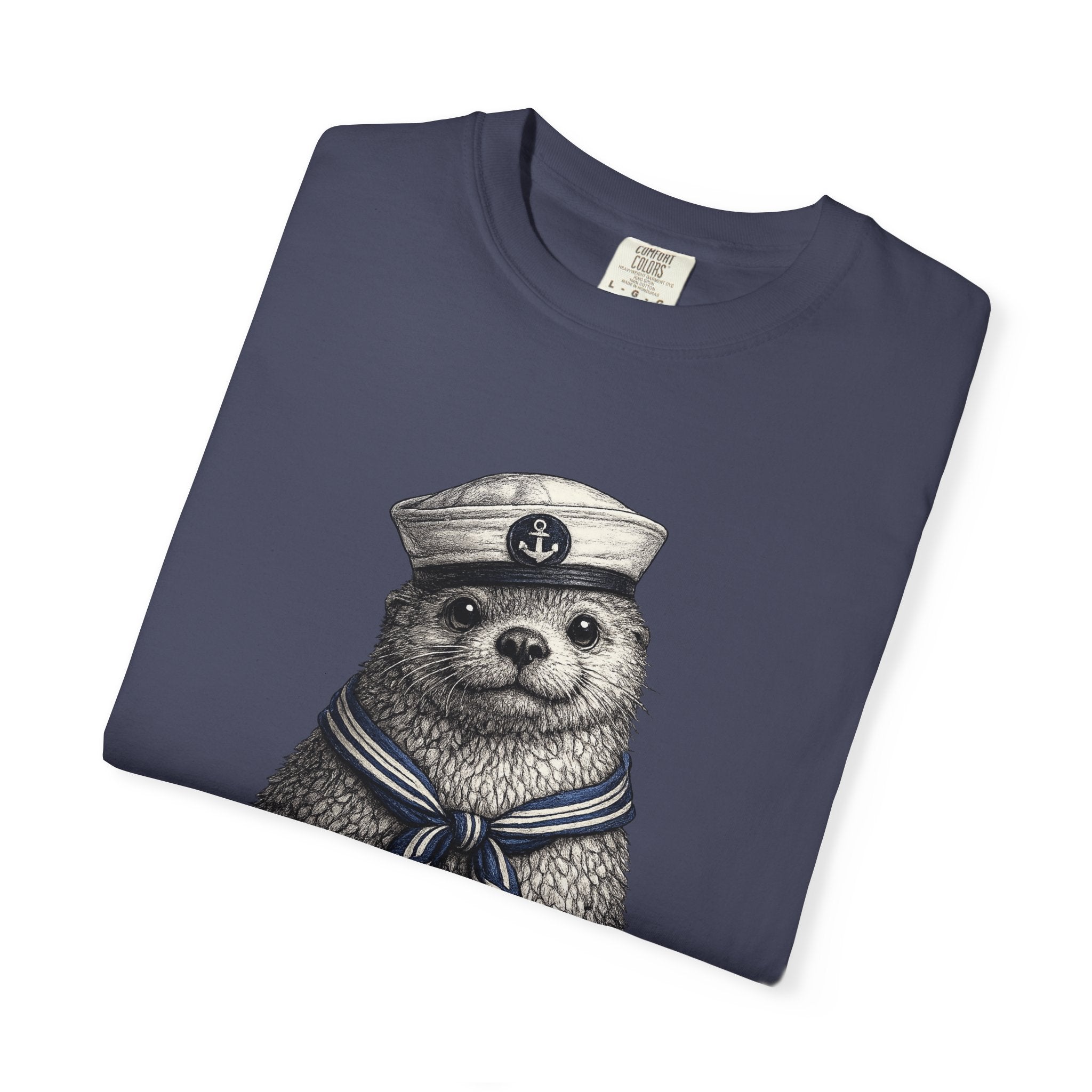 Otter Sailor Graphic T-Shirt — Cute Otter Animal Tee