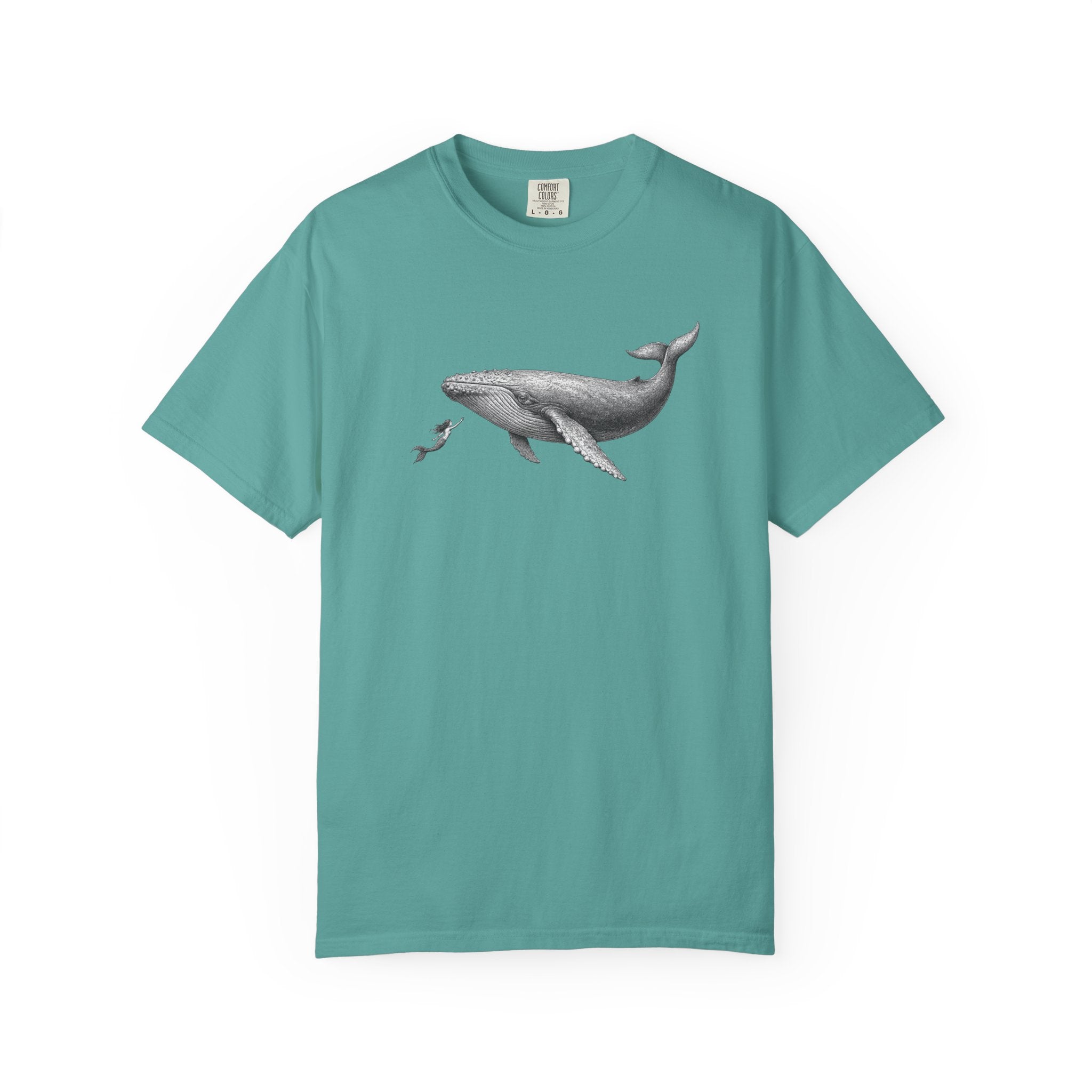 Whale & mermaid T-Shirt — Ocean Life Tshirt