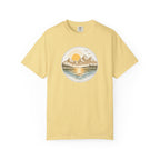 Sunrise Mountain Lake T-Shirt — Scenic Nature Graphic Tee