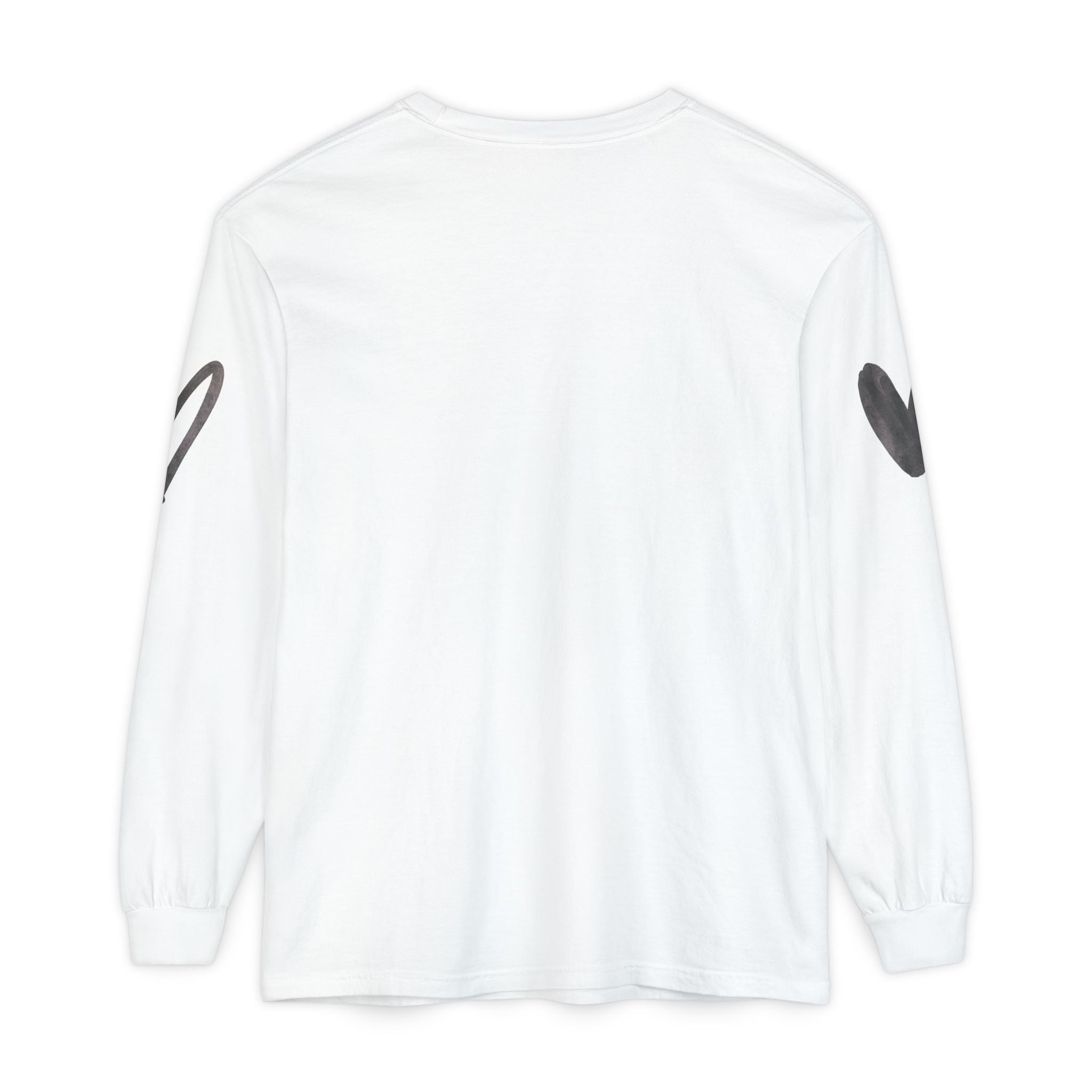 Heart Sleeve Long Sleeve Tee — Minimal Heart Graphic TShirt