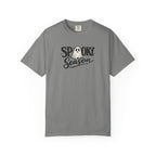 Green t-shirt with 'Soccer is my Heartbeat' design on a white background