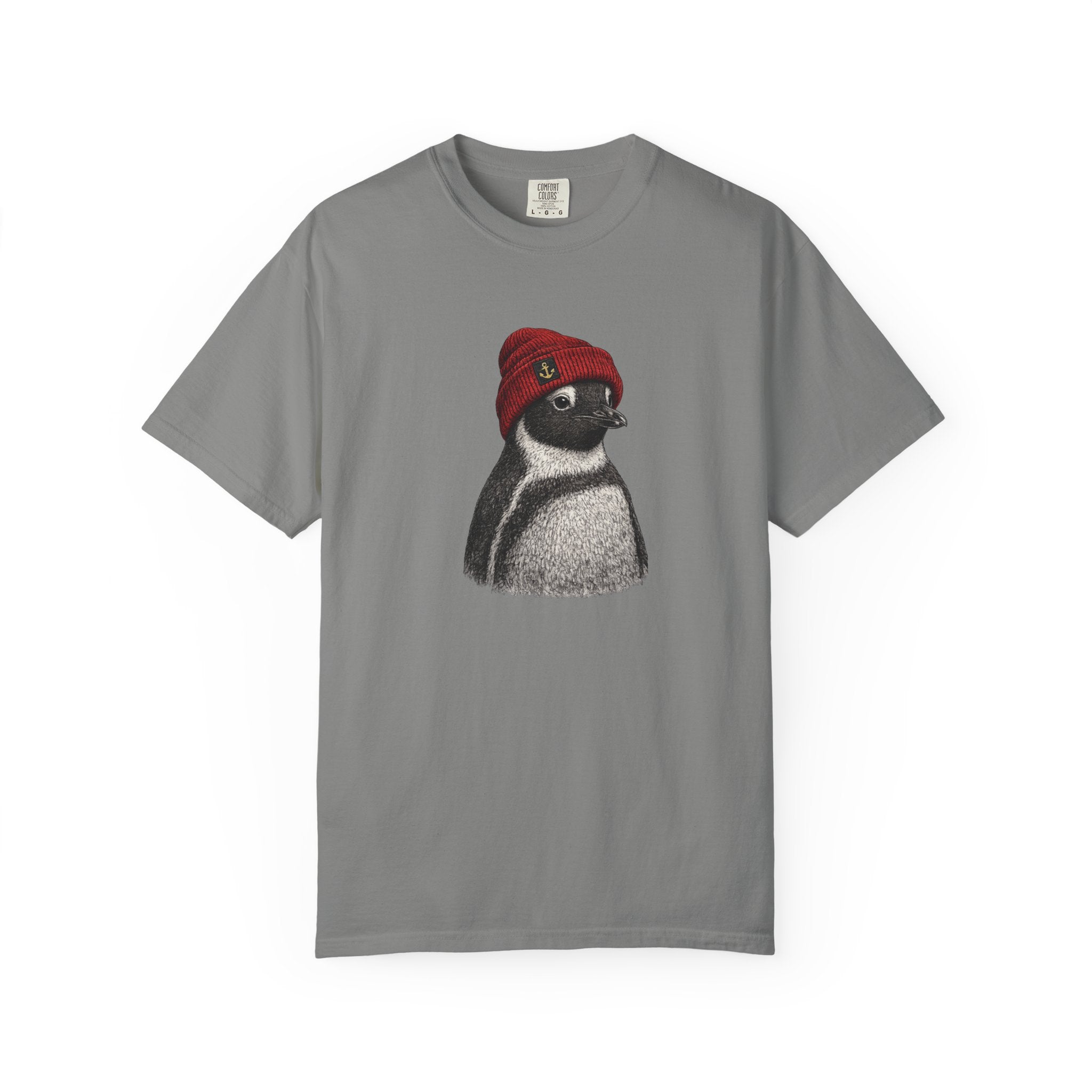 Penguin in a Red Beanie  T-shirt- Ocean Animals Tshirt