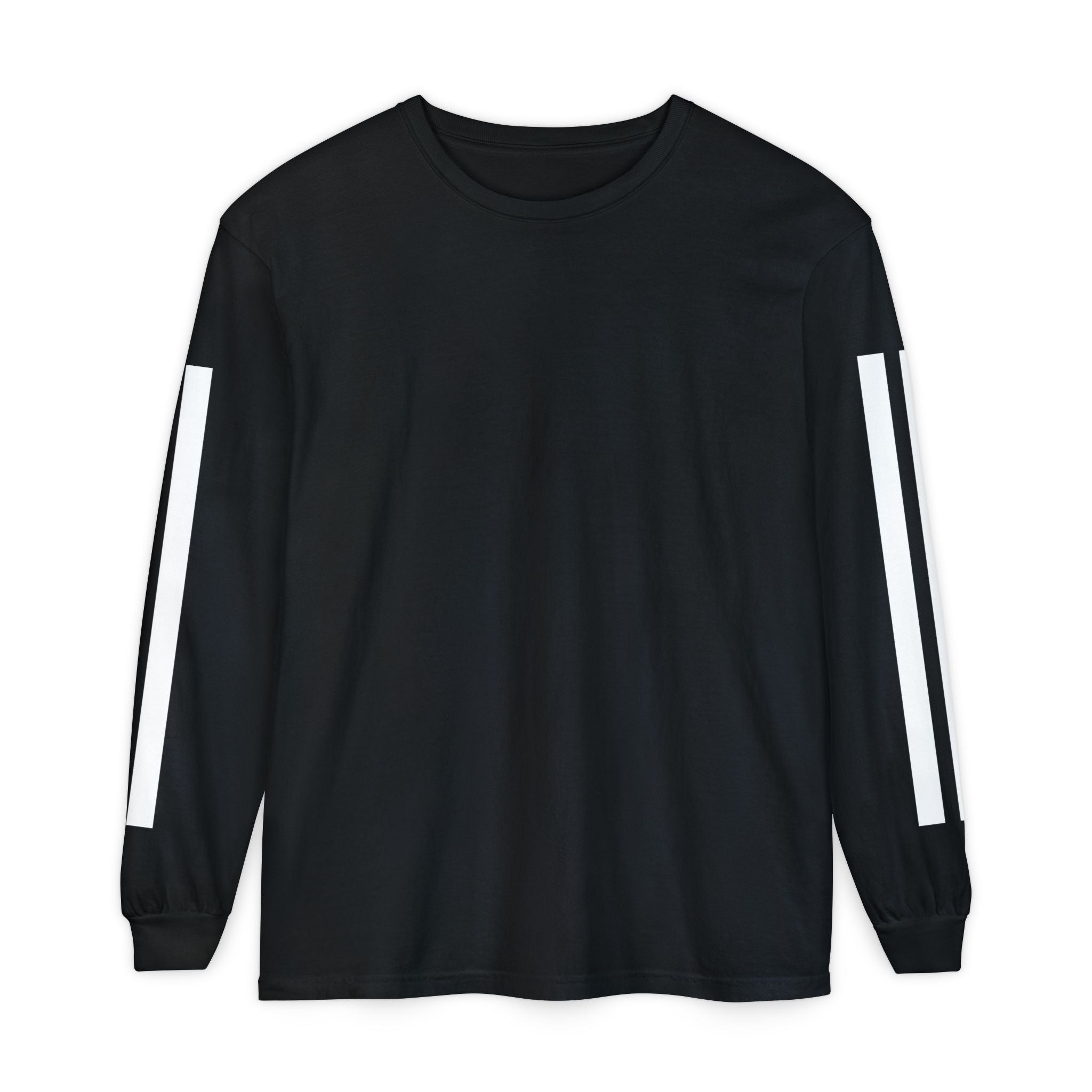 Striped Sleeve T-Shirt — Minimal Stripe Long Sleeve Graphic Tshirt