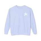 Star Crewneck Sweatshirt —  White  Star Chest Graphic