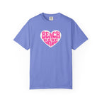 Beach Babe T-Shirt — Hot Pink on light Pink Heart  Summer Tee