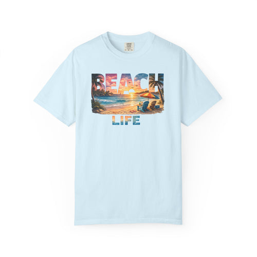 Beach Life sunset scene T-Shirt | coastal beach graphic tee