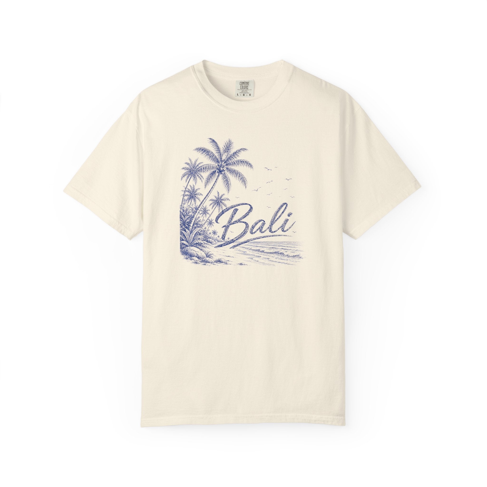 Bali Beach T‑Shirt — Pen Sketched Bali TShirt