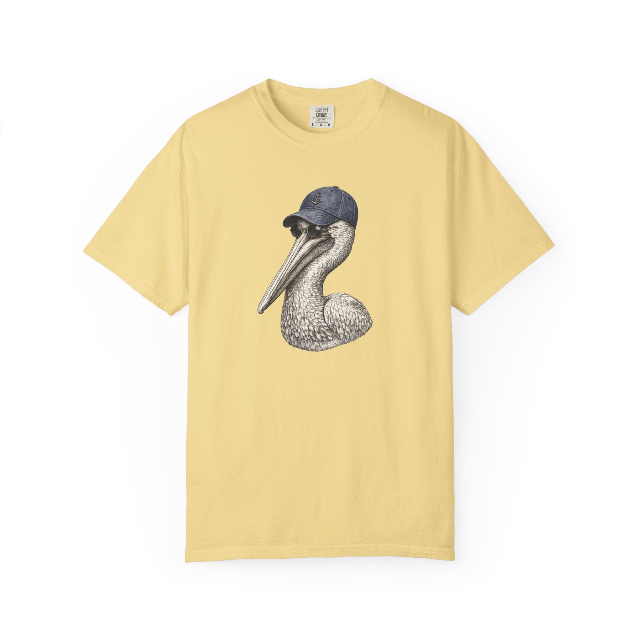 Pelican Graphic T-Shirt — Vintage Pelican with Baseball Cap Tee