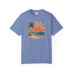 Boho Sunset Palm Beach T-Shirt —  Tropical Sunset Graphic Tee