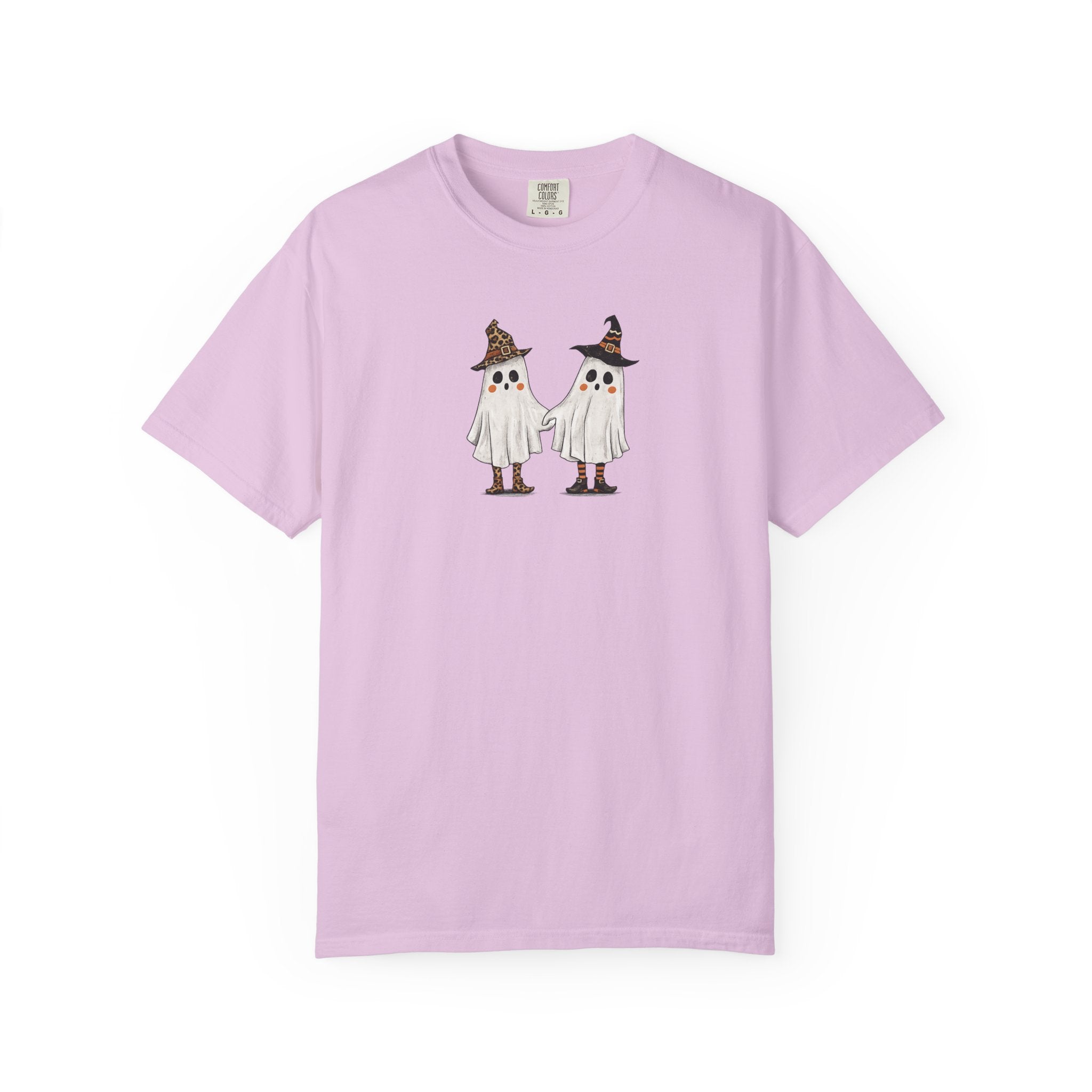 A light purple short-sleeve t-shirt with a green graphic on the chest reading 'four' and 'loco' with smaller text underneath, displayed on a clean white background.