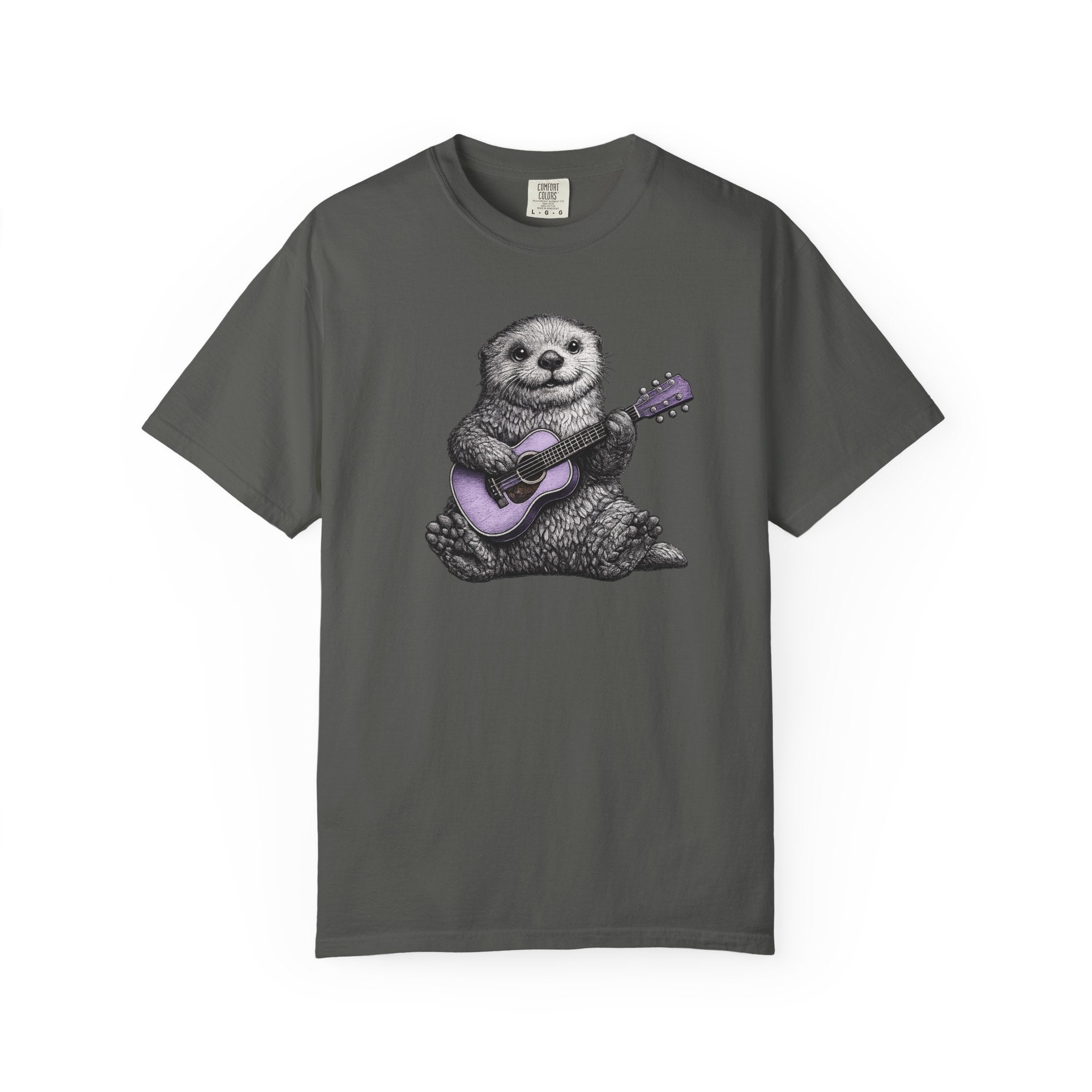 Otter Playing Purple Guitar Tshirt- Ocean life Tshirts