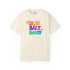 Sun, Salt, Sand Tropical Beach T-Shirt — Colorful Palm Graphic Tee