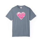 Lake Babe T-Shirt — Hot Pink on Light Pink Heart Graphicr Tee