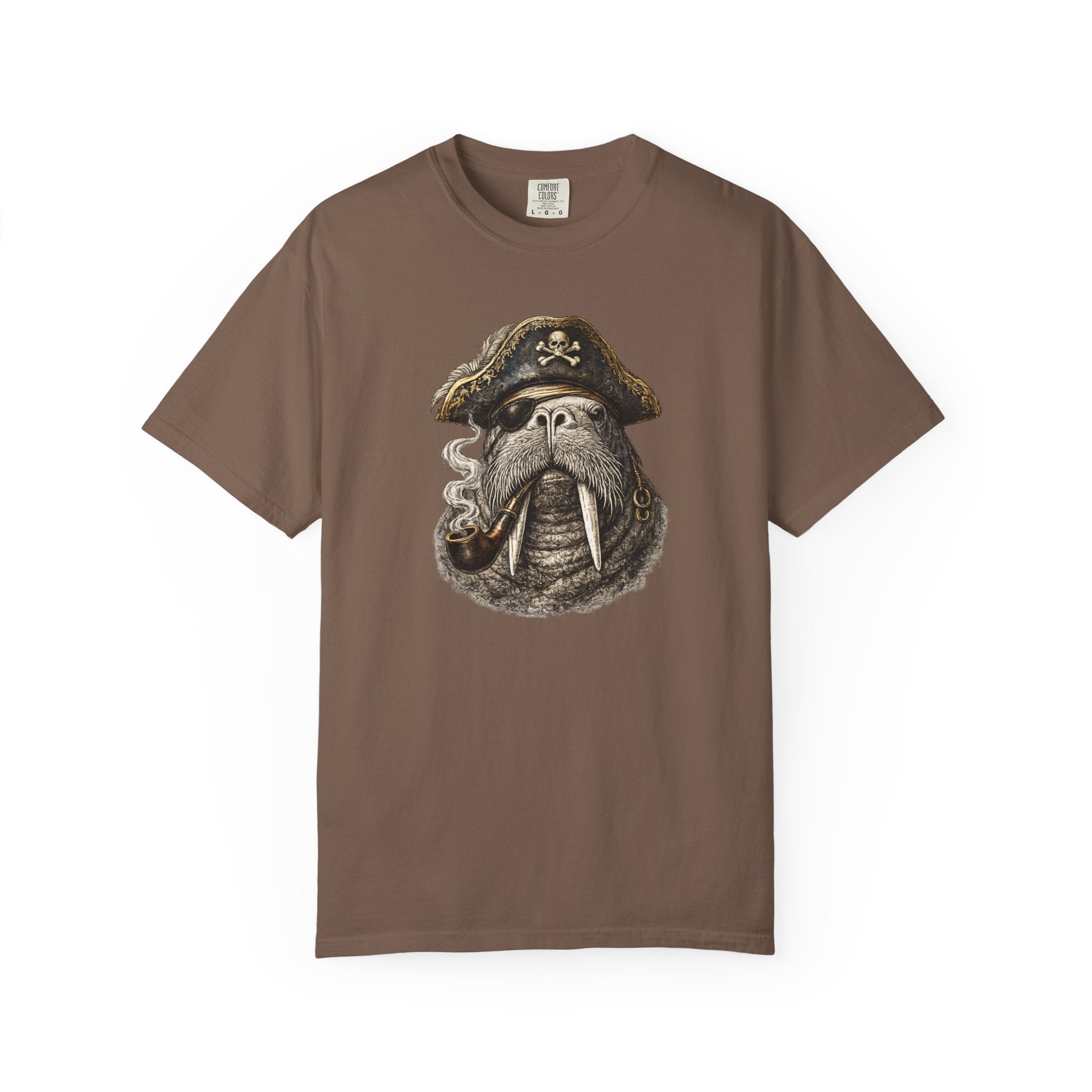 Walrus Pirate T-Shirt — Smoky Buccaneer Walrus Graphic Tshirt