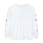Heart Stars Long Sleeve T-Shirt- Womens Cute Graphic Long Sleeve Tee