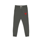 Sketched Heart Fleece Sweatpants- Sweatpants with a Red Heart- Loungewear
