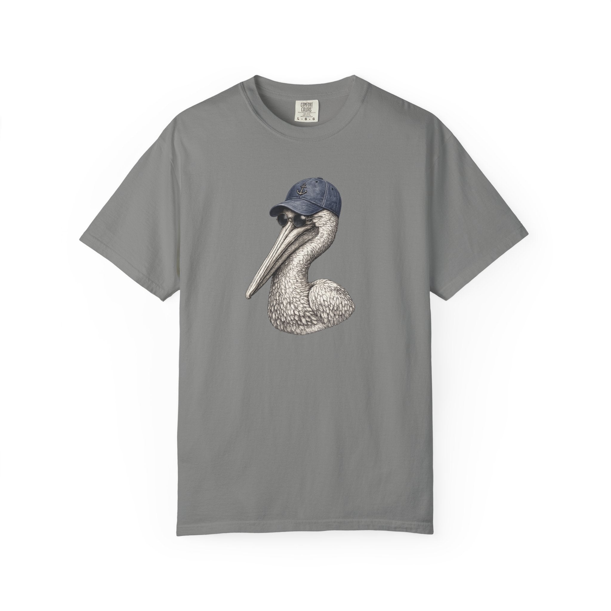 Pelican Graphic T-Shirt — Vintage Pelican with Baseball Cap Tee