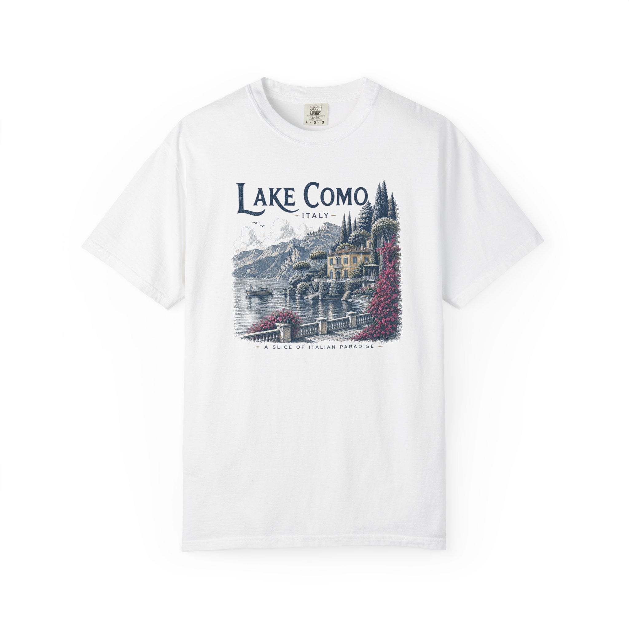 Lake Como Italy Vintage Travel T-Shirt- Lake Como Tshirt
