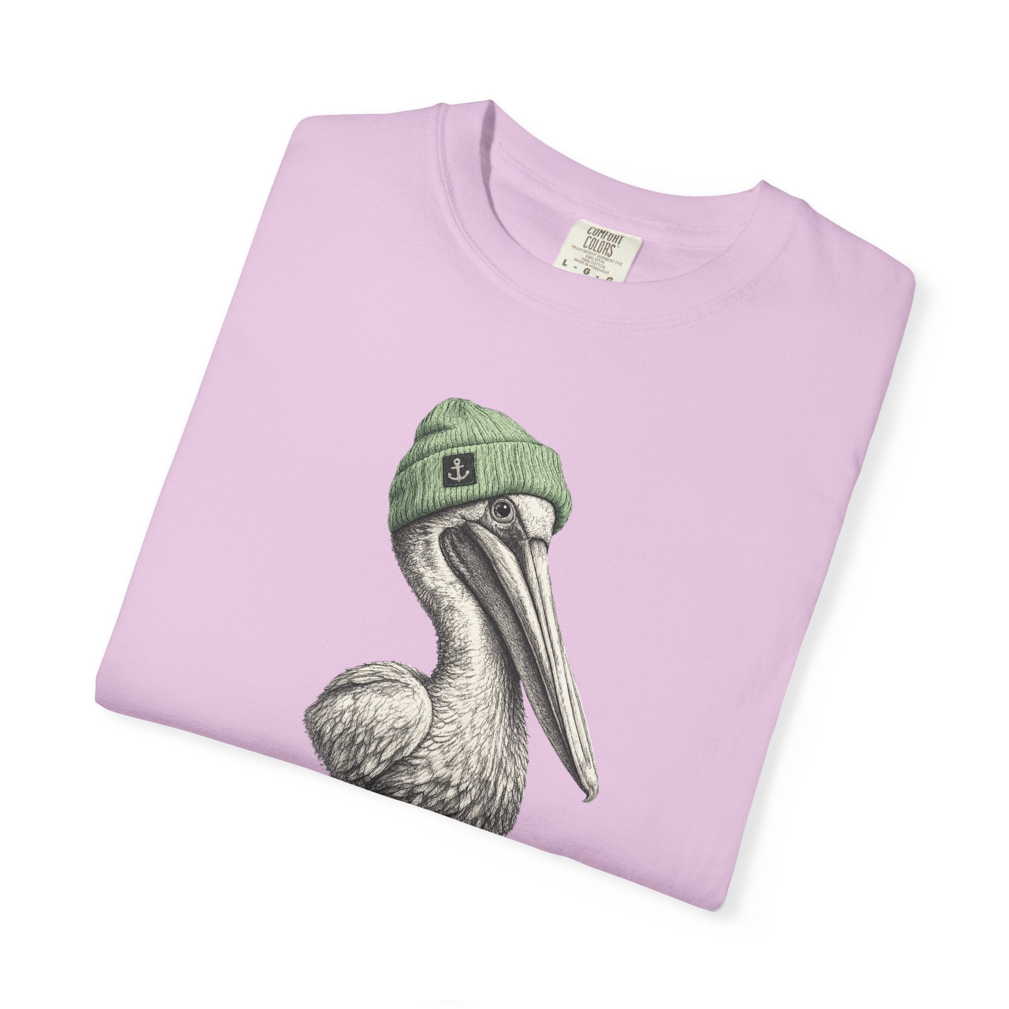 Pelican with Beanie T-Shirt — Ocean Life Graphic Tshirt