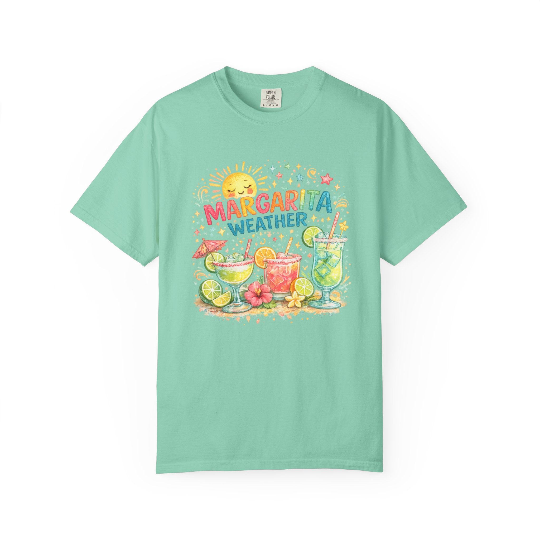 Margarita Weather T-shirt | Cocktail Illustration, Lime & Sunshine