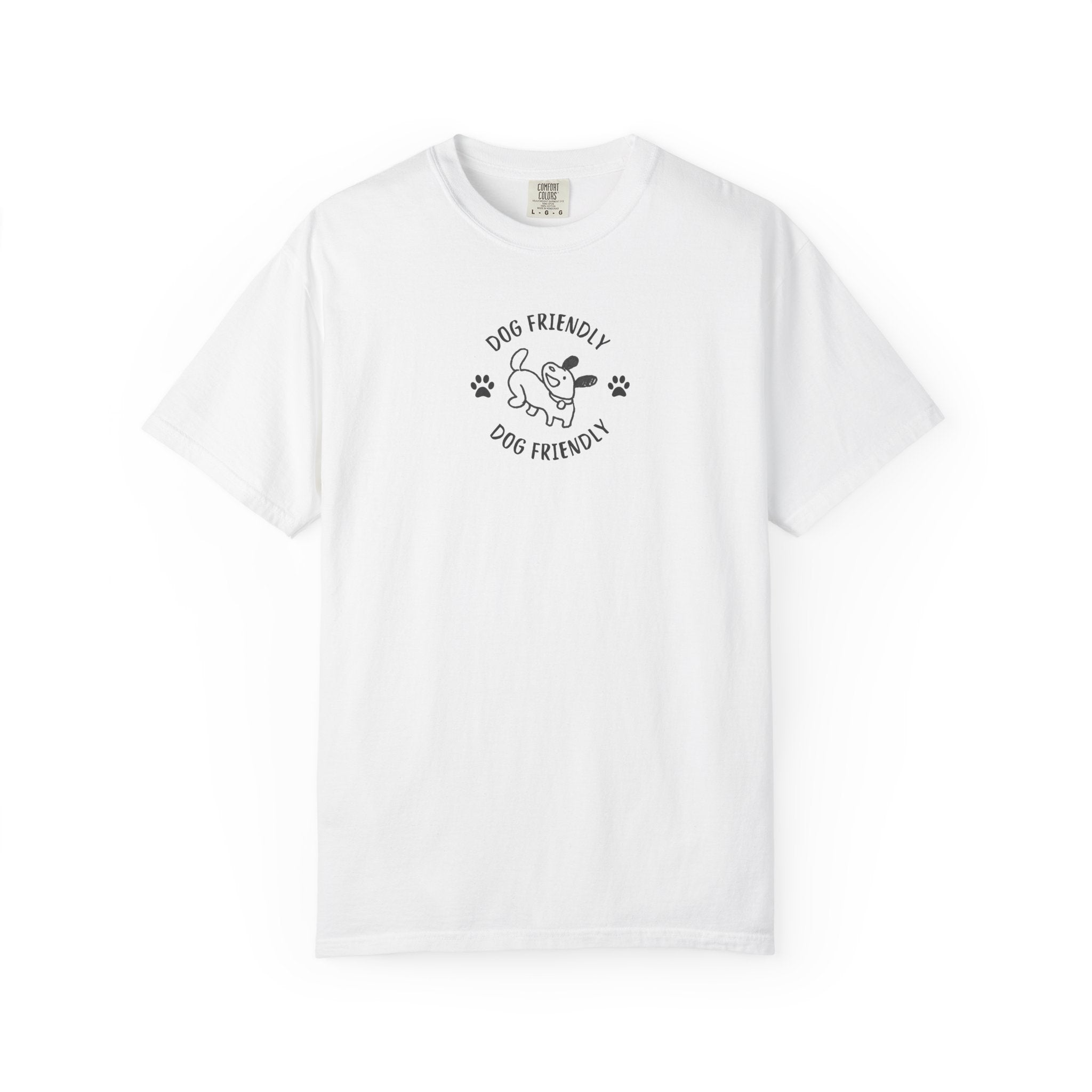 Dog Friendly T-Shirt — Cute Paw Print &  Dog Graphic Tee