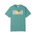 Summer Palm Text T-shirt | Pastel Beach Graphic