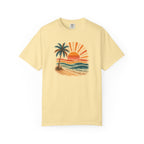 Boho Sunset Palm Beach T-Shirt —  Tropical Sunset Graphic Tee