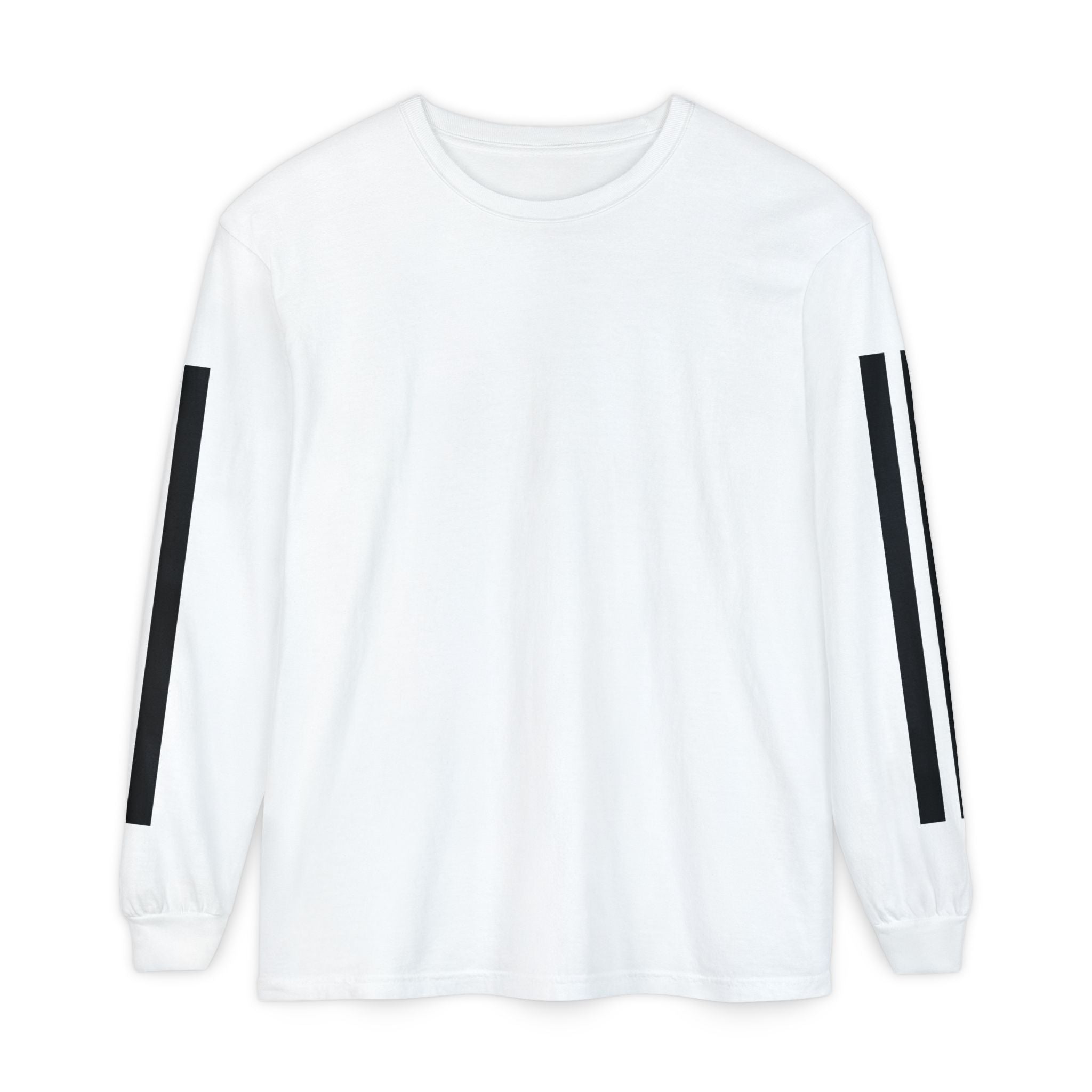 Striped Sleeve T-Shirt — Minimal Stripe Long Sleeve Graphic Tshirt