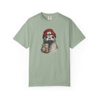 Seal in Beanie with Ice Coffee TShirt — Cute Seal Graphic T-Shirt