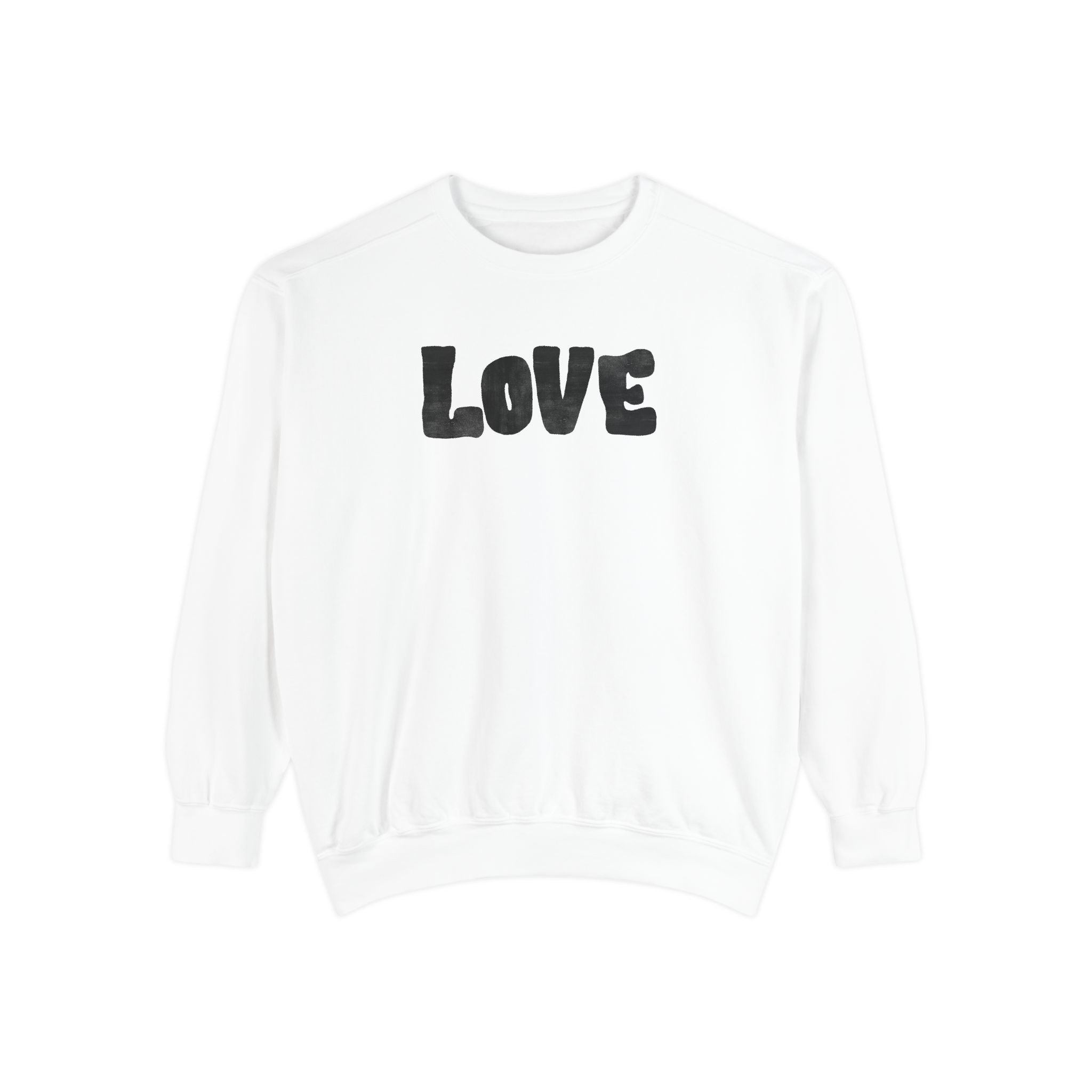 Love Graphic Sweatshirt — Sweatshirt with love and a Heart on the Back