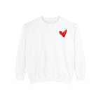 Heart Sketched Sweatshirt- Womens Heart Sweatshirt