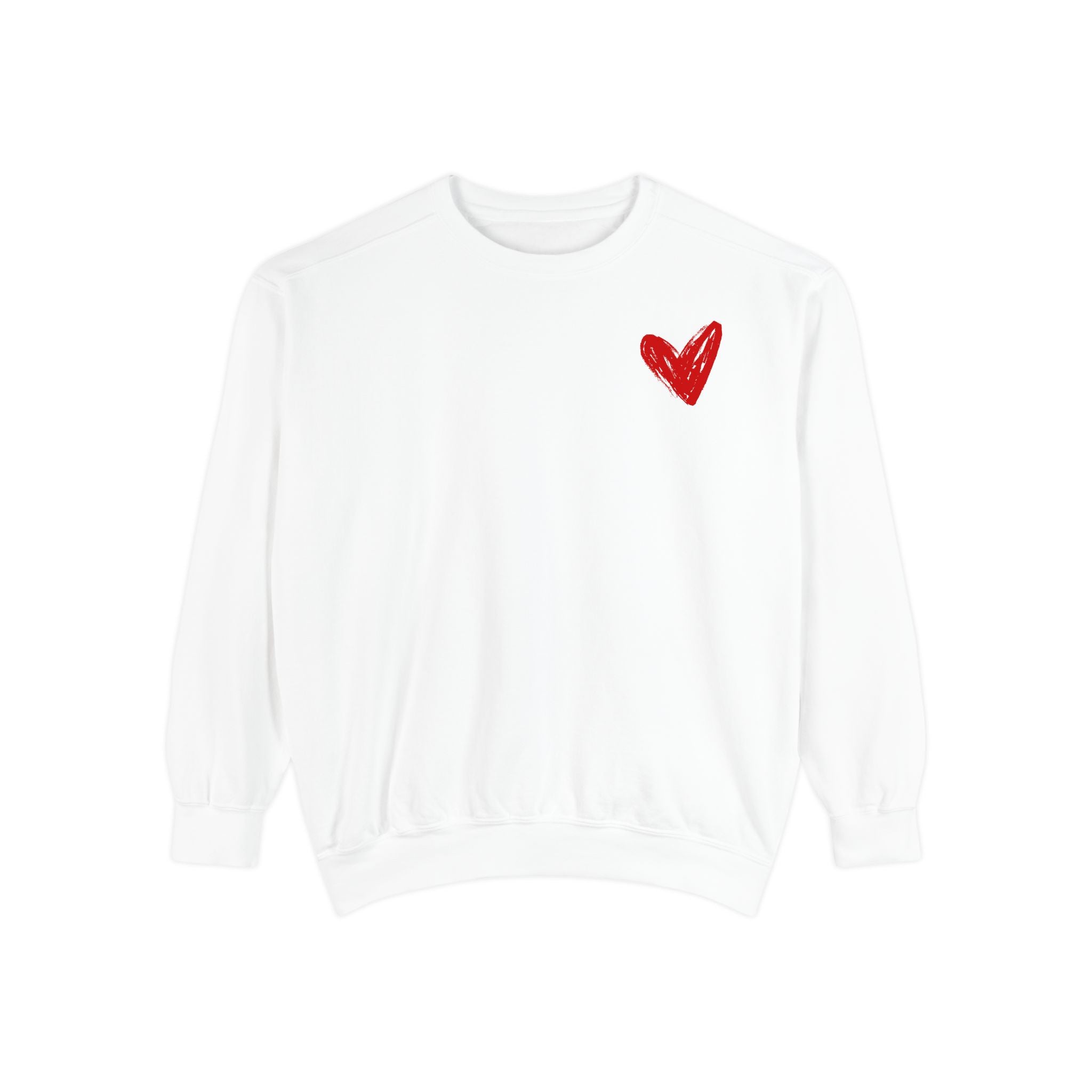 Heart Sketched Sweatshirt- Womens Heart Sweatshirt