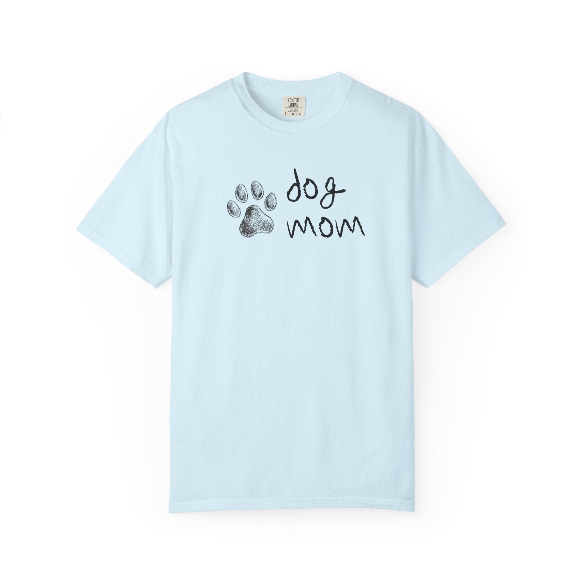 Dog Mom T-Shirt — Paw Print Graphic Tee for Dog Lovers