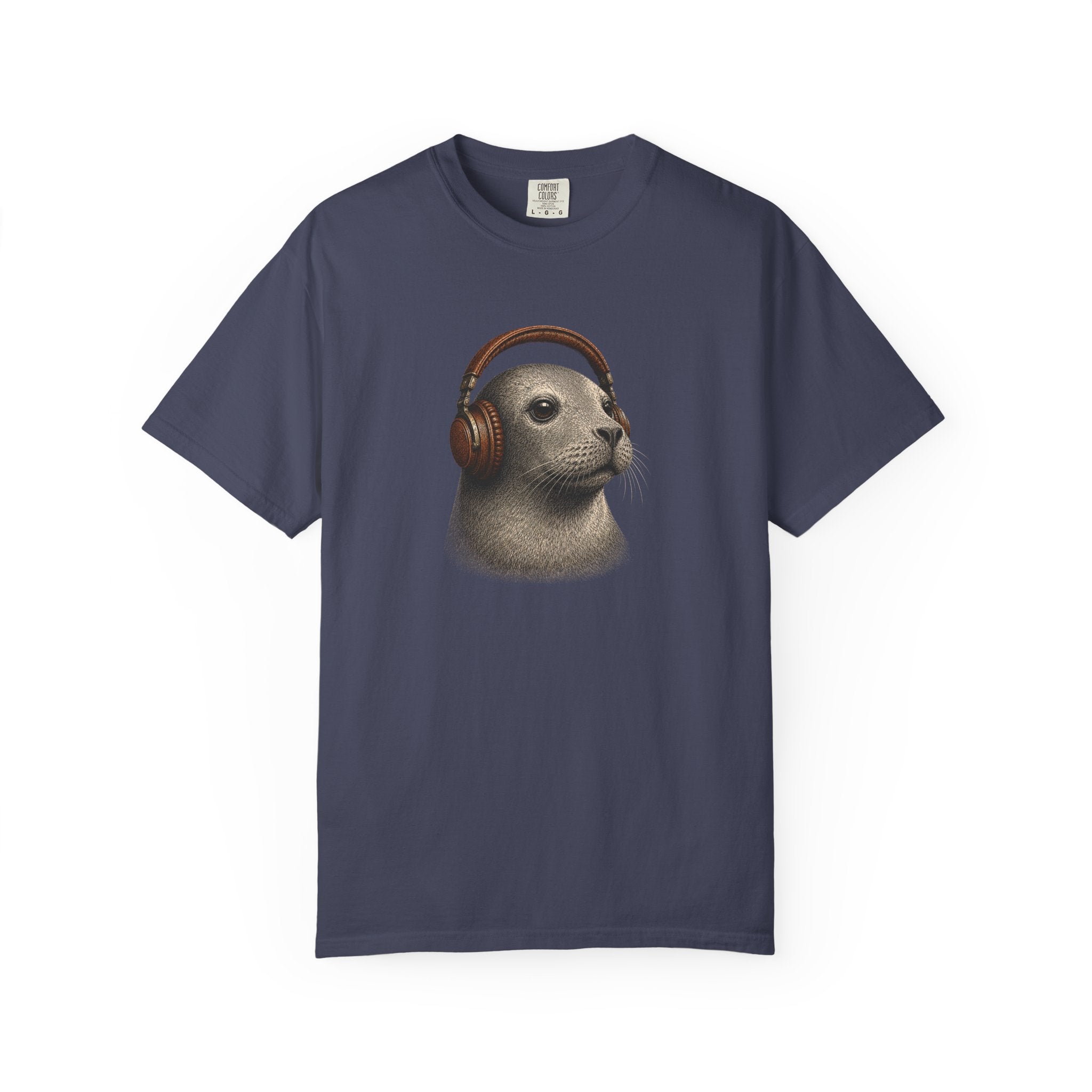 Seal with Headphones T-Shirt — Cute Ocean Animal Graphic Tee